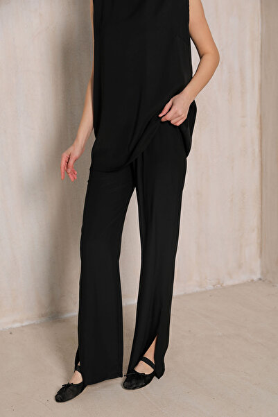 Melike Tatar BLACK Slit Trousers 32-2074