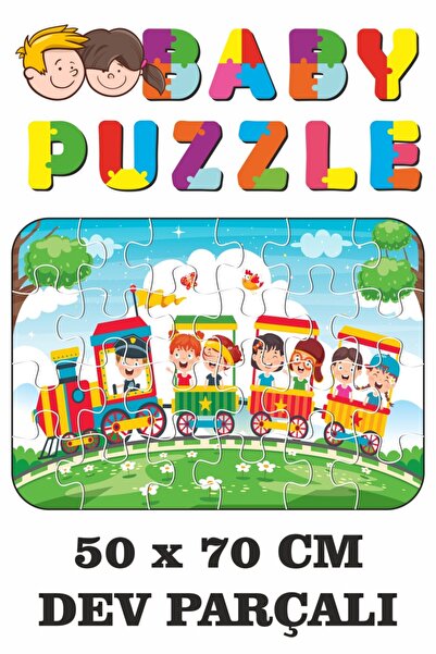 Baskı Atölyesi رحلة القطار قطعة عملاقة بازل ممتع 50x70 سم