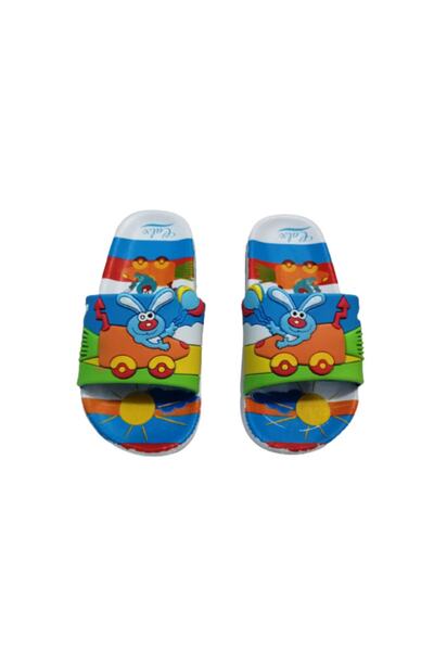 Calx Cx0368-010 Papuci de plajă zilnic cu iepure alb și albastru pentru băiat