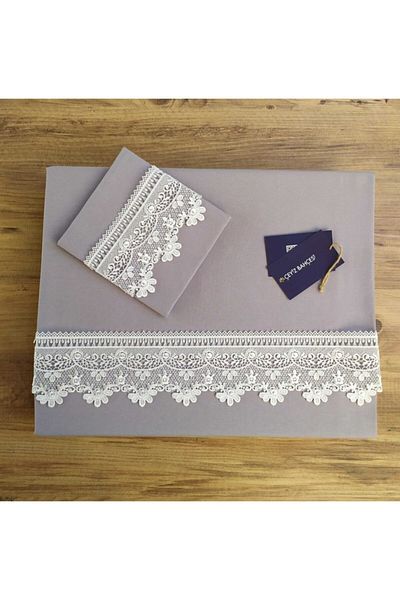 Çeyiz Bahçesi Σετ Παπλωματοθήκη Διπλό Dream Grey