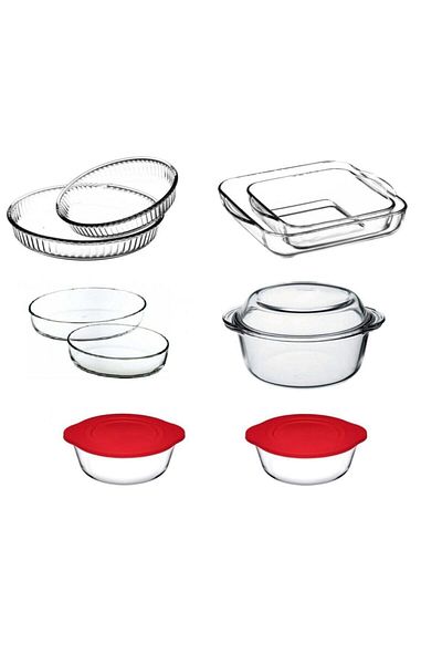 Emr züccaciye Paşabahçe Borcam Kitchen Set - 9 Pcs. Borcam Dowry Set