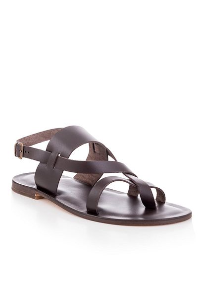 DaphneSandals Sandale Bodrum pentru bărbați din piele naturală maro lucrate manual - Talpă din piele - 1002