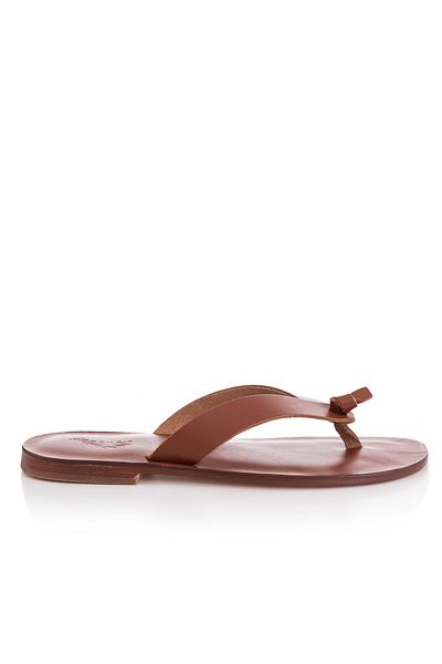 DaphneSandals Handmade Genuine Leather Tan Men's Bodrum Slippers - 1006