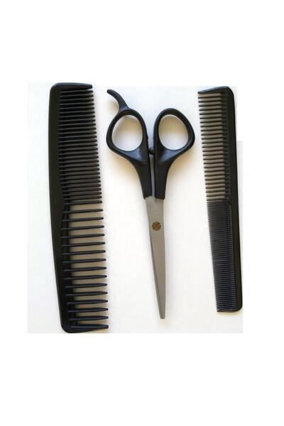 Alfa Set03 3lü Berber Seti Makas + 2 Adet Tarak