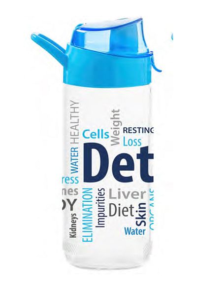 krommet Detox Pattern Glass Flask 500 Cc (0.5 Lt)