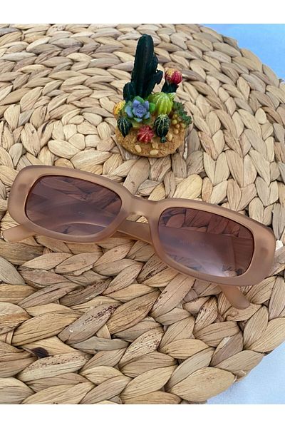 Makro Optik Matte Glazed Powder Pink Vintage Sunglasses