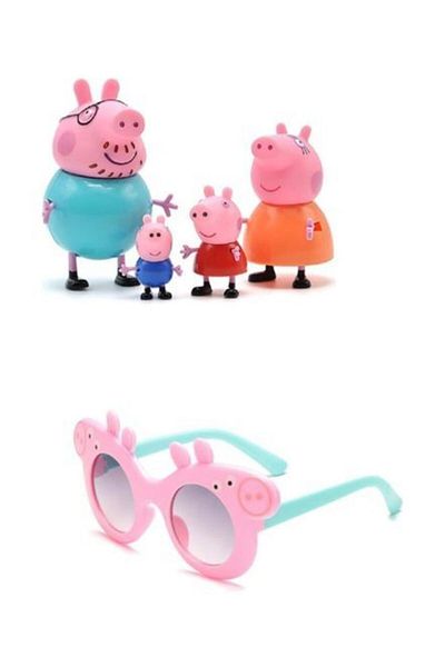 Peppa Pig مجموعة من 4 شخصيات ونظارات بيبا
