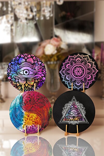 Realhomes 4-комплект підставки під тарілки та супниці з мотивами культури Дал...