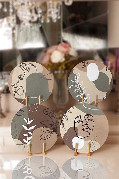 Realhomes 4-Piece Brown Bohemian Design Placemat Supla