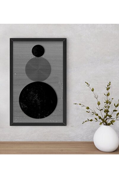 Bk Gift Home Modern Art Dekoratif Ahşap Siyah Çerçeveli Tablo-7