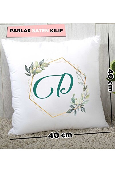 Hedizu Подушка з квітковим візерунком і літерою D