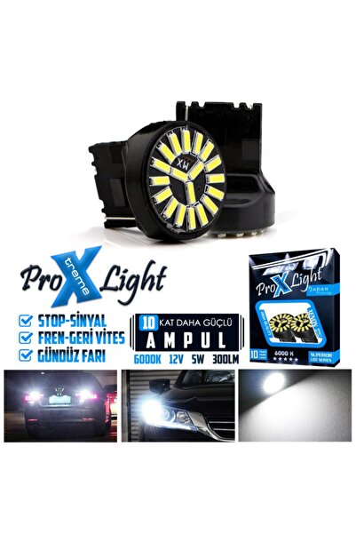 C9 T20 W21 5w 7440 Beyaz Stop Sinyal Geri Vites Gündüz Far Ampülü