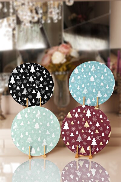 Realhomes 4-колірна підставка під тарілку з малюнком чамагачі на кольоровому тлі & Супла