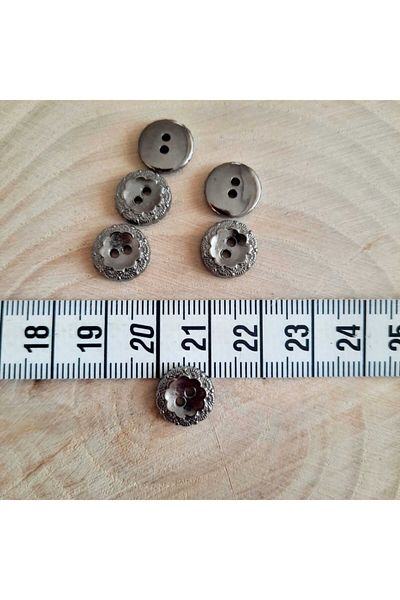 canan dizayn Metalized Motif Button 11 mm (30 Pcs)