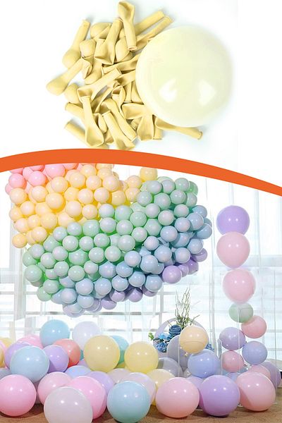 Kazanabil 20 Pack Macarons Soft Color Party Balloon Yellow