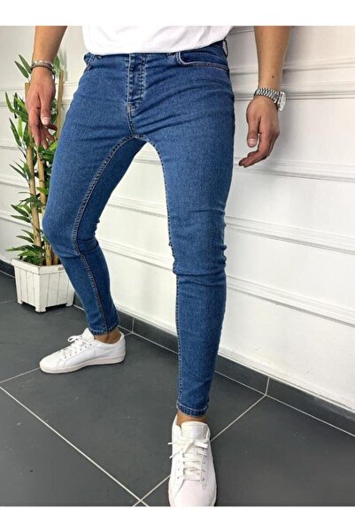 Generic Brand Skinny Fit Men's Denim Jeans Trousers Lycra Ankle Mold