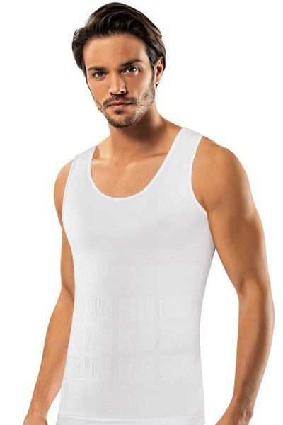 Erdem Men's White Seamless 1 Size Slimming Corset Athlete Corset