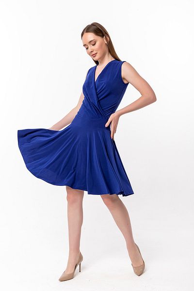 Laranor Sax Double Breasted Detailed Flared Dress