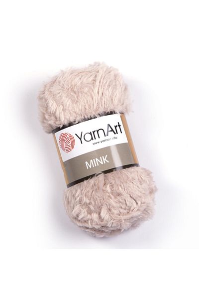 Yarnart Mink - Feathered Hand Knitting Thread Beige-331