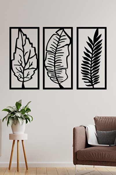 62x40 Cm 3 Parça Yapraklı Duvar Panosu