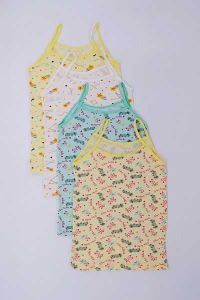 ADN Underwear Girl's Printed Lycra Quadruple Tank Top