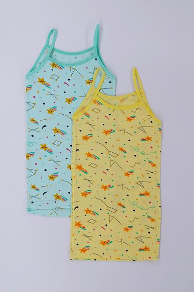 ADN Underwear Girl's Double Tank Top - Printed and Lycra