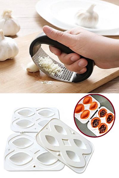 Hyd Inserted Meatball Making Apparatus Mold and Garlic Crusher Grater Set