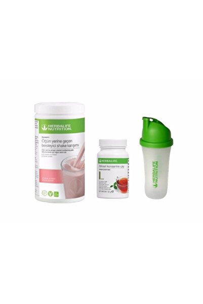 Herbalife Set 1 Adet Ahududu Shake 1 Adet Klasik Çay 50 gr 1 Adet Shaker Karı...
