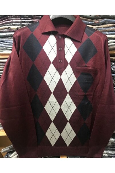 nacar çarşı Πουλόβερ με κουμπιά με λεπτό πλεκτό σχέδιο Dad