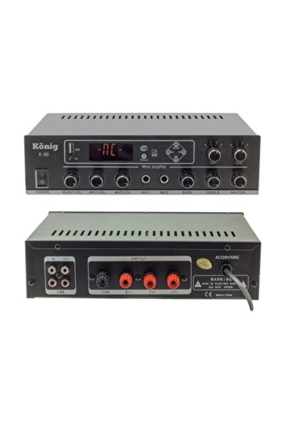 Genel Markalar K-80 - 2 Bölgeli 80 Watt Hat Trafolu Stereo Anfi