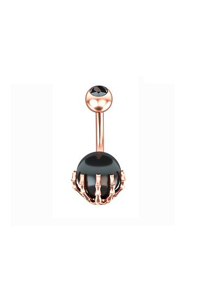 Chavin Black Onyx Stone Claw Steel Belly Piercing En52rssy