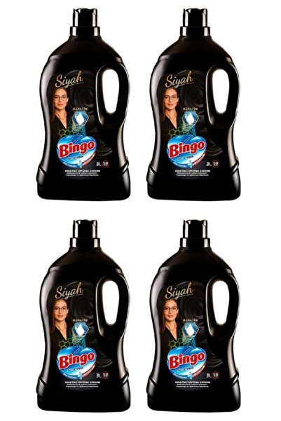 Bingo Siyahlar Sıvı Bakım Çamaşır Deterjanı 3 Lt 4 Adet
