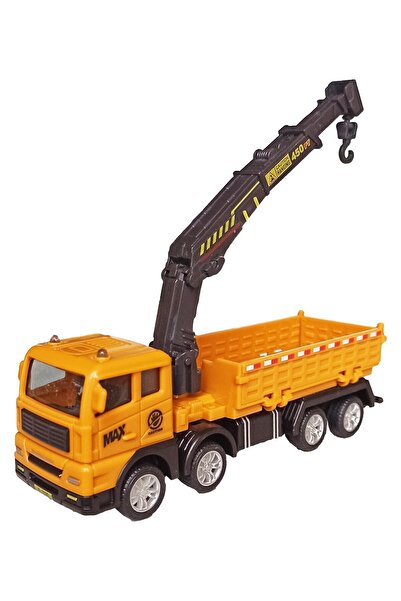 OYUNCAK HOBİ MARKETİM Iş Makinesi Kamyon Vinç, Sürtmeli Özellikli 17cm