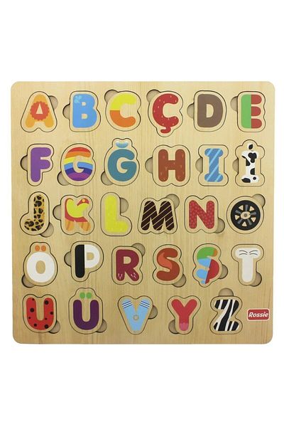 Rossie Wooden Turkish Alphabet Educational Puzzle