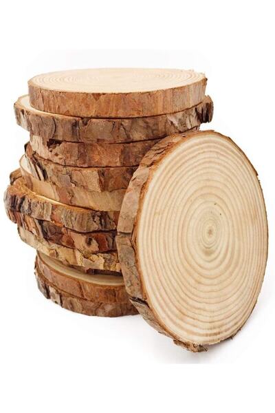 Genel Markalar Ahşap Kütük ( Bardak Altlığı) - 5/6 Cm - 6 Adet