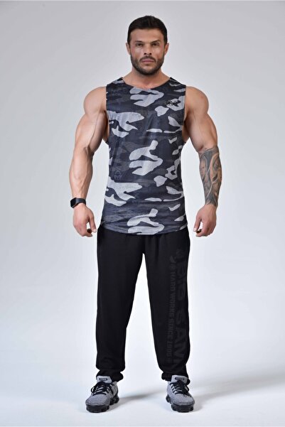Big Sam Men's Training Tank Camouflage Stretch Performance Top 2315