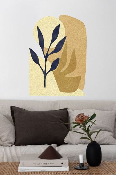 Piksel Grafik Αυτοκόλλητο τοίχου Absurd Leaf Bohemian