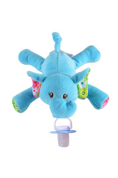 Sozzy Toys Plush Sleeping Companion with Pacifier Blue Elephant Szy188