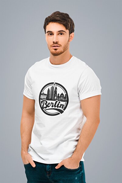ErTaPassage White Berlin cu imprimeu Bărbați tricou - T3650530