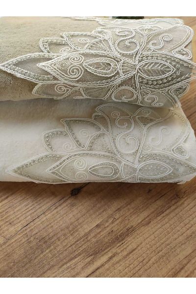 Çeyiz Bahçesi Σετ πετσετών Palm Velvet με προίκα
