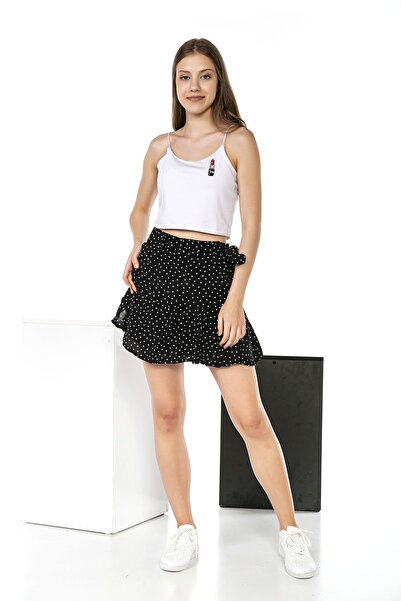 Benedetto Πουά Μαύρη Φούστα-Σορτς