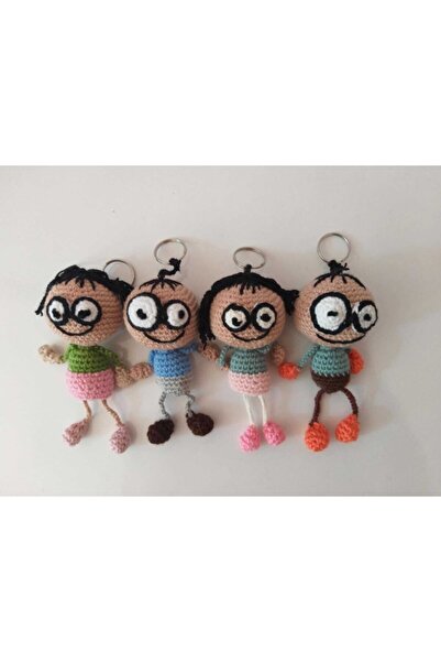 OYUNCAKPARK Şapşikler Amigurumi Organik Anahtarlık Oyuncak