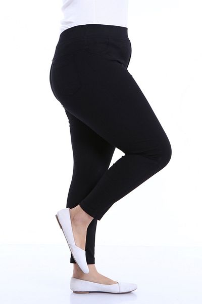 Gül Moda Black Large Size Jeans Lycra Leggings G064-2