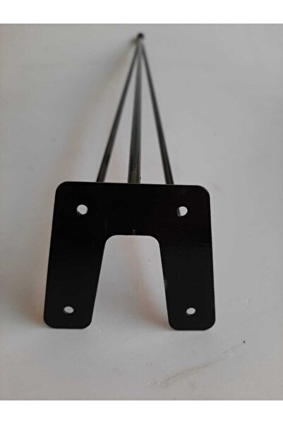 Tapacım Metal Tel Ayak Firkete Kütük Sehpa Ayağı 50 Cm ( 3'lü ) Siyah