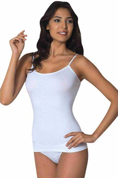 Doreanse Tricou alb cu bretele subțiri pentru femei 9366