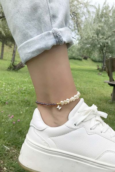 Histakı Butterfly Dangle Adjustable Anklet