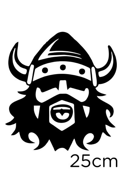 New Jargon Autocolant pentru mașină Angry Rude Bearded Viking Lipire 25cm - Negru