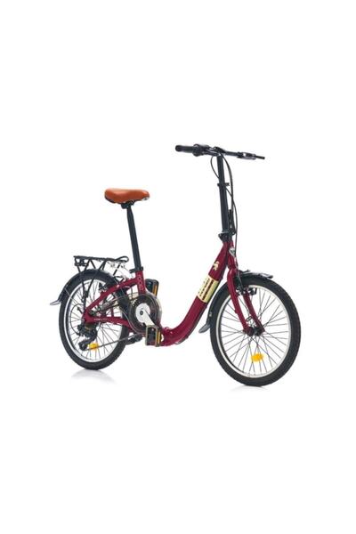 Corelli Pocket 1.0 Katlanır Bisiklet J:20 K:16 V Fren 7 Vites / Bordo Renk - ...