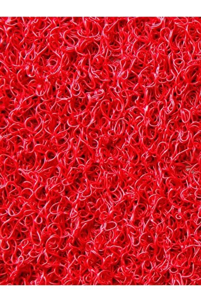 Edoplast 120cm X 1450cm Kırmızı Kıvırcık Halı Paspas 14 Mm Yolluk Kaymayan Ka...