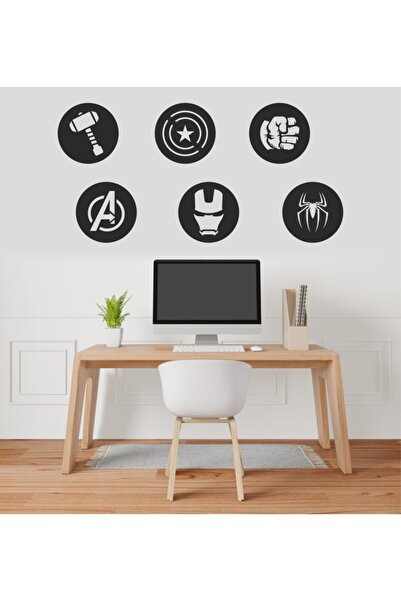 İkbal market Σετ ζωγραφικής Heroes 6 τεμαχίων, Ξύλινο διακοσμητικό τοίχου, Στ...